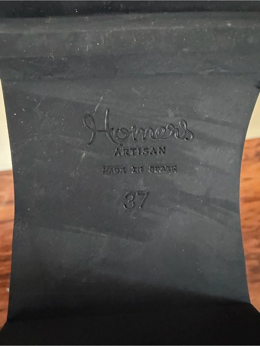 Homers Artisan Black Suede Ankle Boots Made in Spain size 37 / 7 - Picture 11 of 15